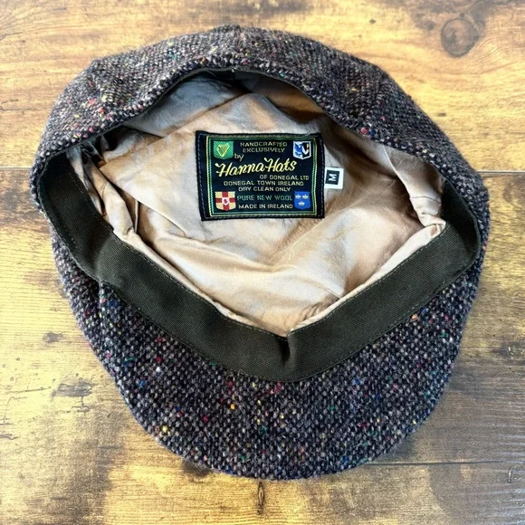 Hanna Hats Vintage Irish Tweed Cap EUC Sz Medium - Picture 4 of 4